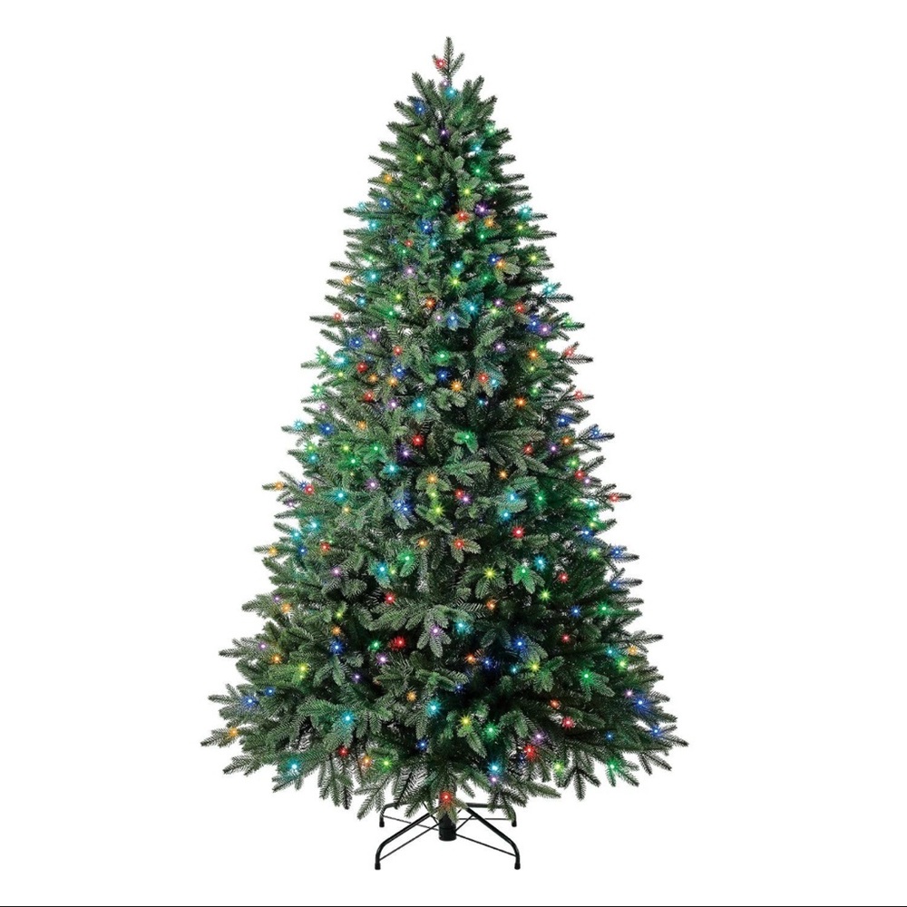7.5 ft Pre-Lit Holiday Symphony Spruce Artificial Christmas Tree
 (DISCOUNTED)